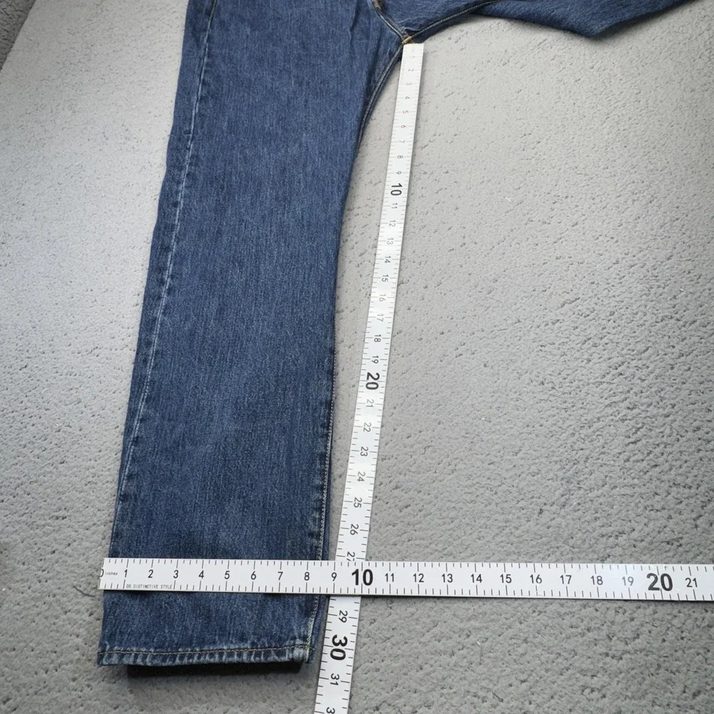 Levis 501 Jeans Mens 42x30 Blue Straight Denim Button Fly Cotton Classic Fit